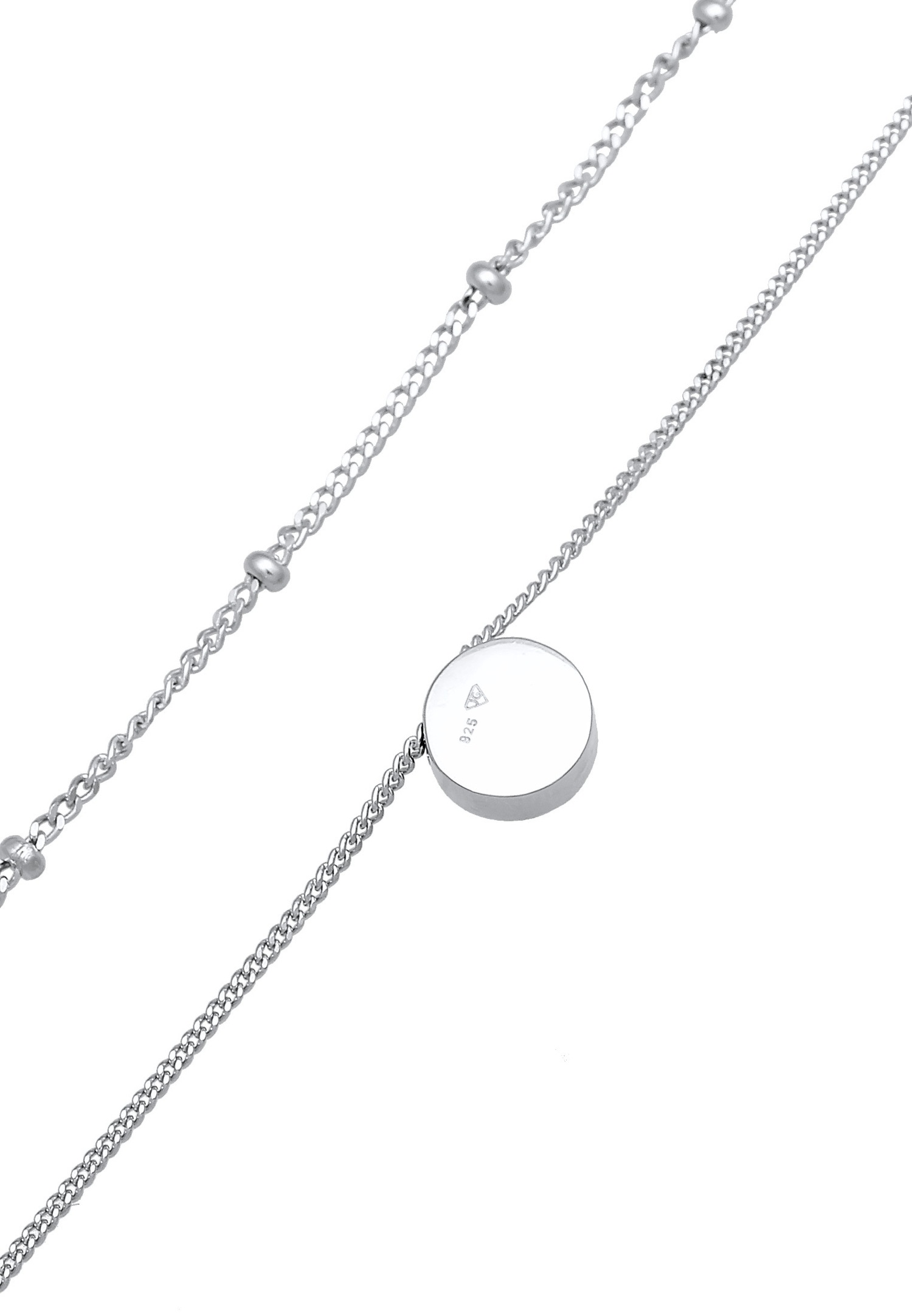 Elli női nyaklánc 925 sterling ezüst kristálygyöngyökkel