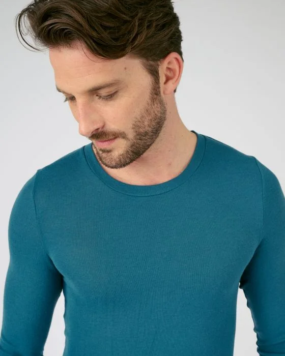 T-shirt col rond fine côte Thermolactyl Sensitive, manches longues