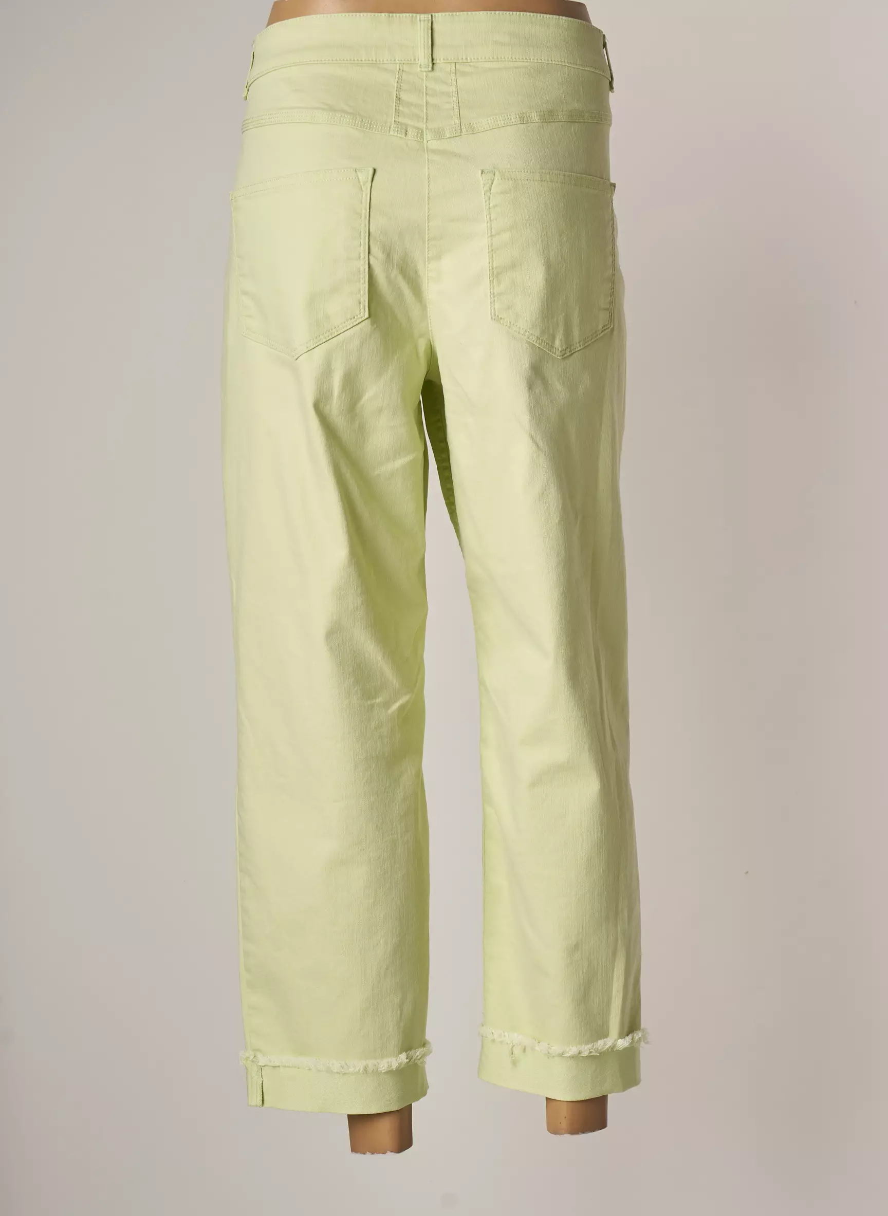 Bianca Jeans Coupe Droite Femme couleur vert