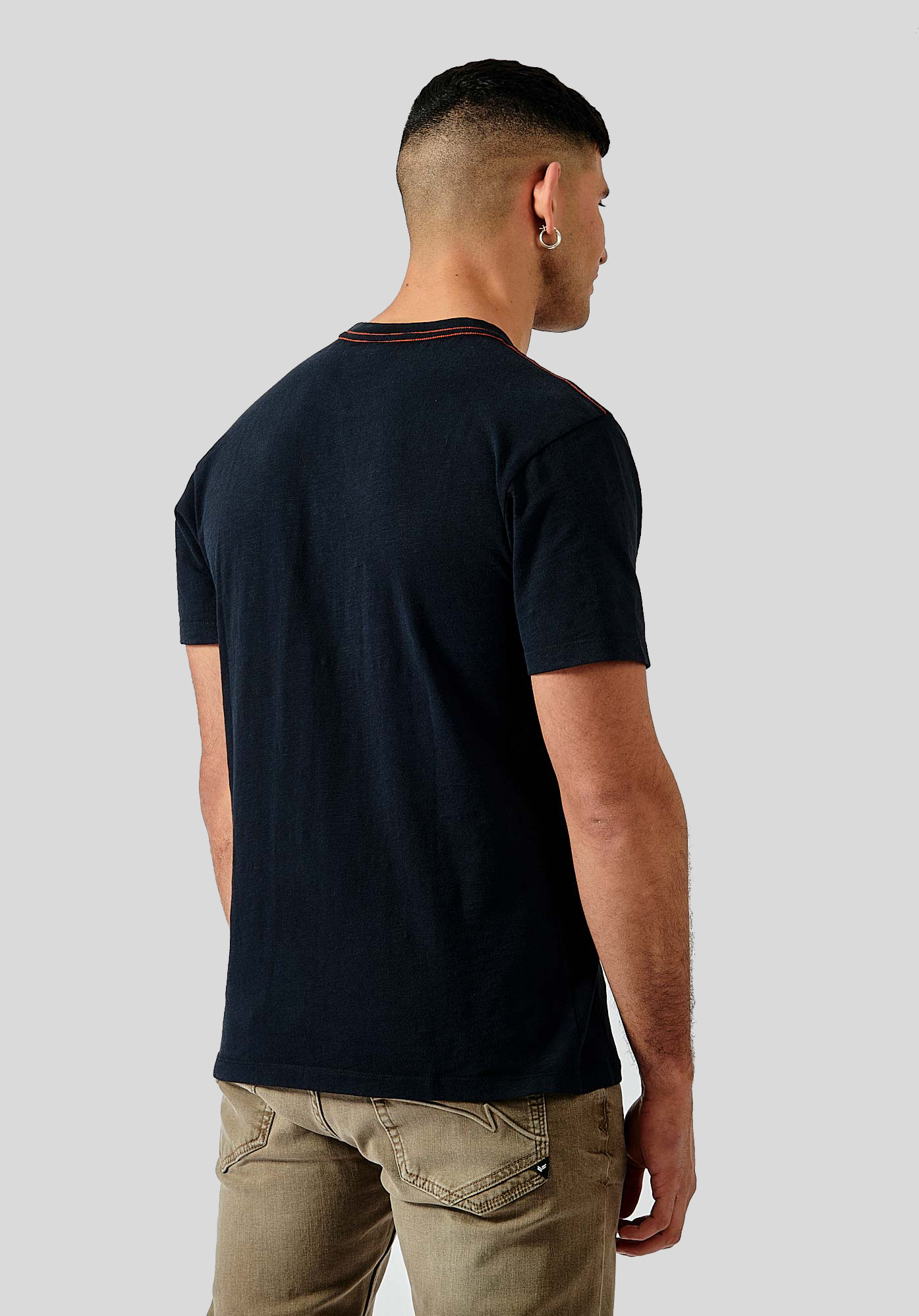 BIKE   T-shirt noir homme 100% coton