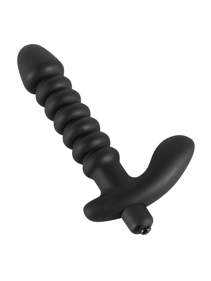 Black Velvets vibrierender Analplug Vibrating plug medium in schwarz günstig kaufen 17 cm