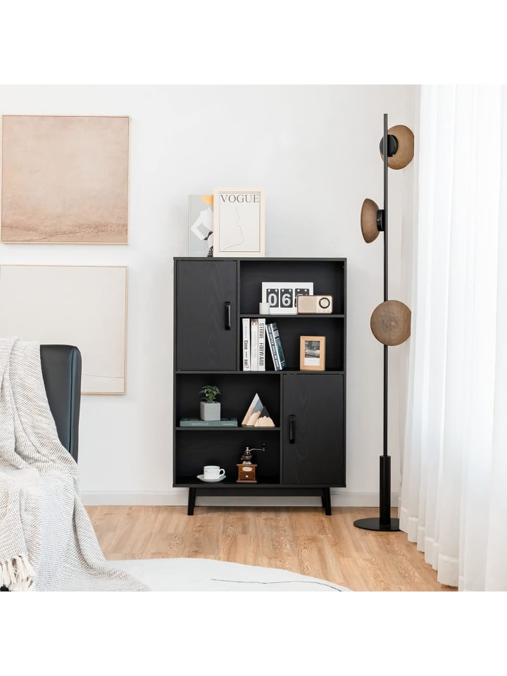 COSTWAY Bücherschrank in Schwarz günstig kaufen 120 cm