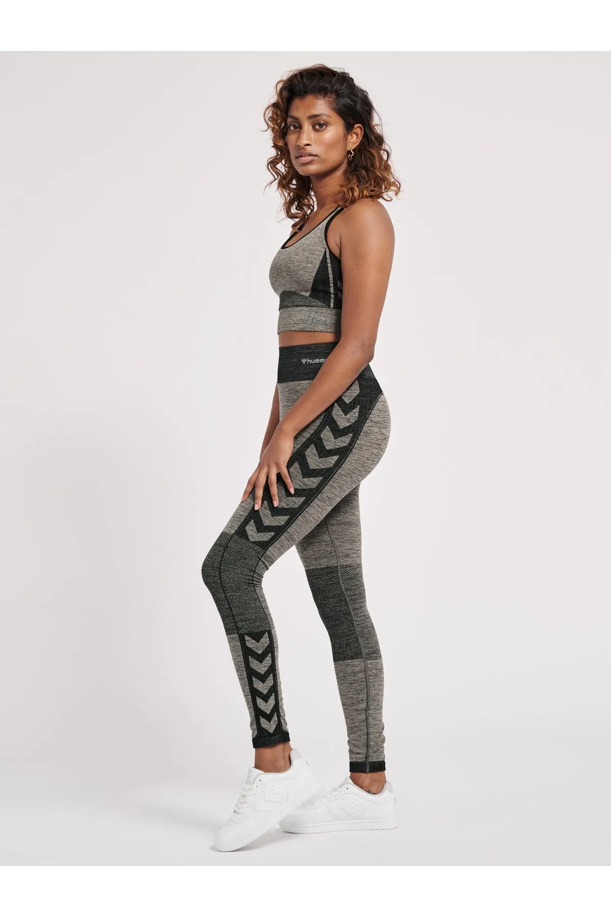 hummel  Sport-Leggings - Beige - Mittlerer Bund