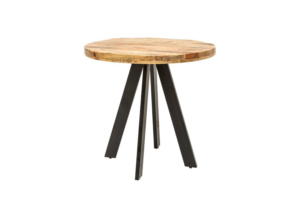 riess-ambiente Esstisch IRON CRAFT 80cm natur, Massivholz · rund · Küchentisch · Mangoholz