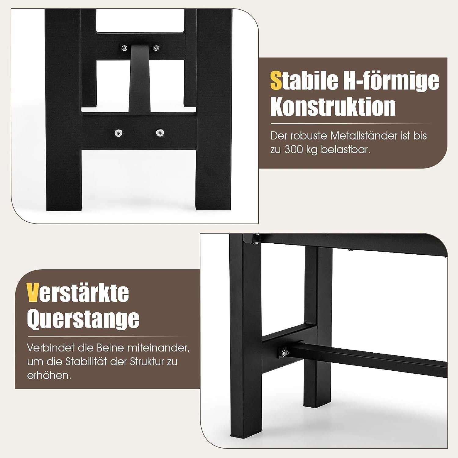 KOMFOTTEU Gartenbank Sitzbank, wetterfest & lichtecht, 120×36×40,5cm