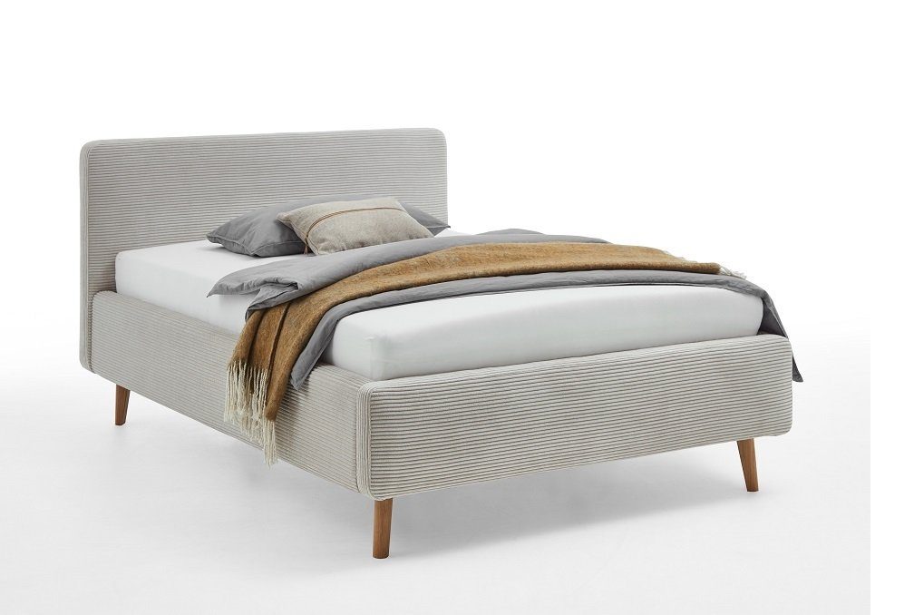 meise.möbel Holzbett Polsterbett Mattis Cord, beige, 140/160/180 x 200 cm, verschiedene