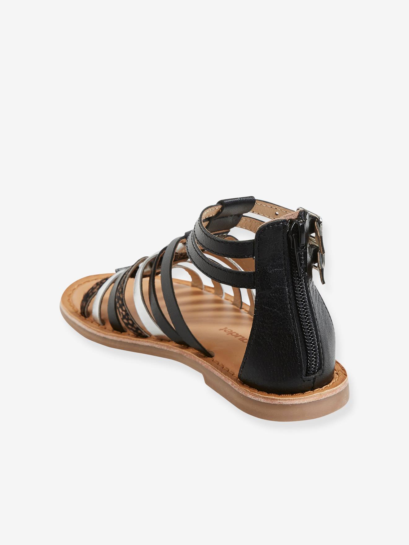 Vertbaudet Mädchen Römersandalen - schwarz