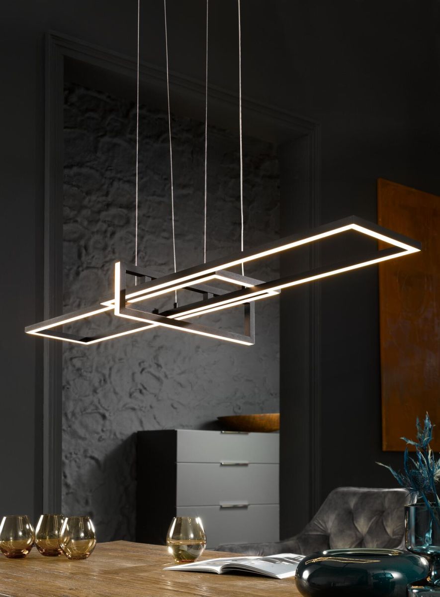 TRIO LED Pendelleuchte Salinas Schwarz