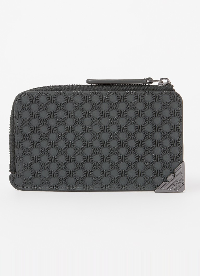 Portcard din piele texturată Emporio Armani
