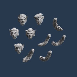 Catfolk Head and Tails Set#2 (Human-like)