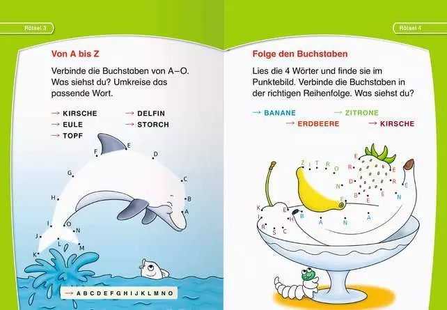 Leserabe: Punkt-zu-Punkt-Rätsel für Lesestarter (Vor-Lesestufe)