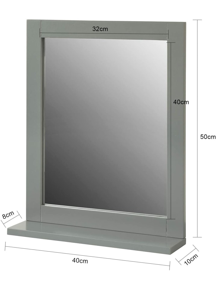SoBuy Wandspiegel in Grau - (B)40 x (H)50 x (T)10cm günstig kaufen onesize