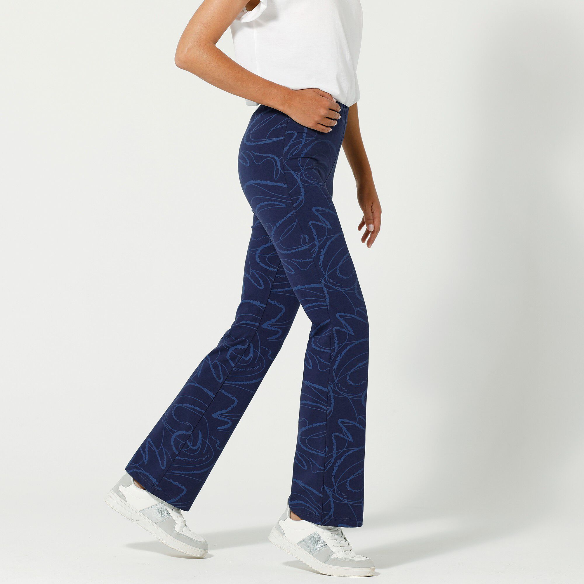 Legging trompette maille jersey imprimé