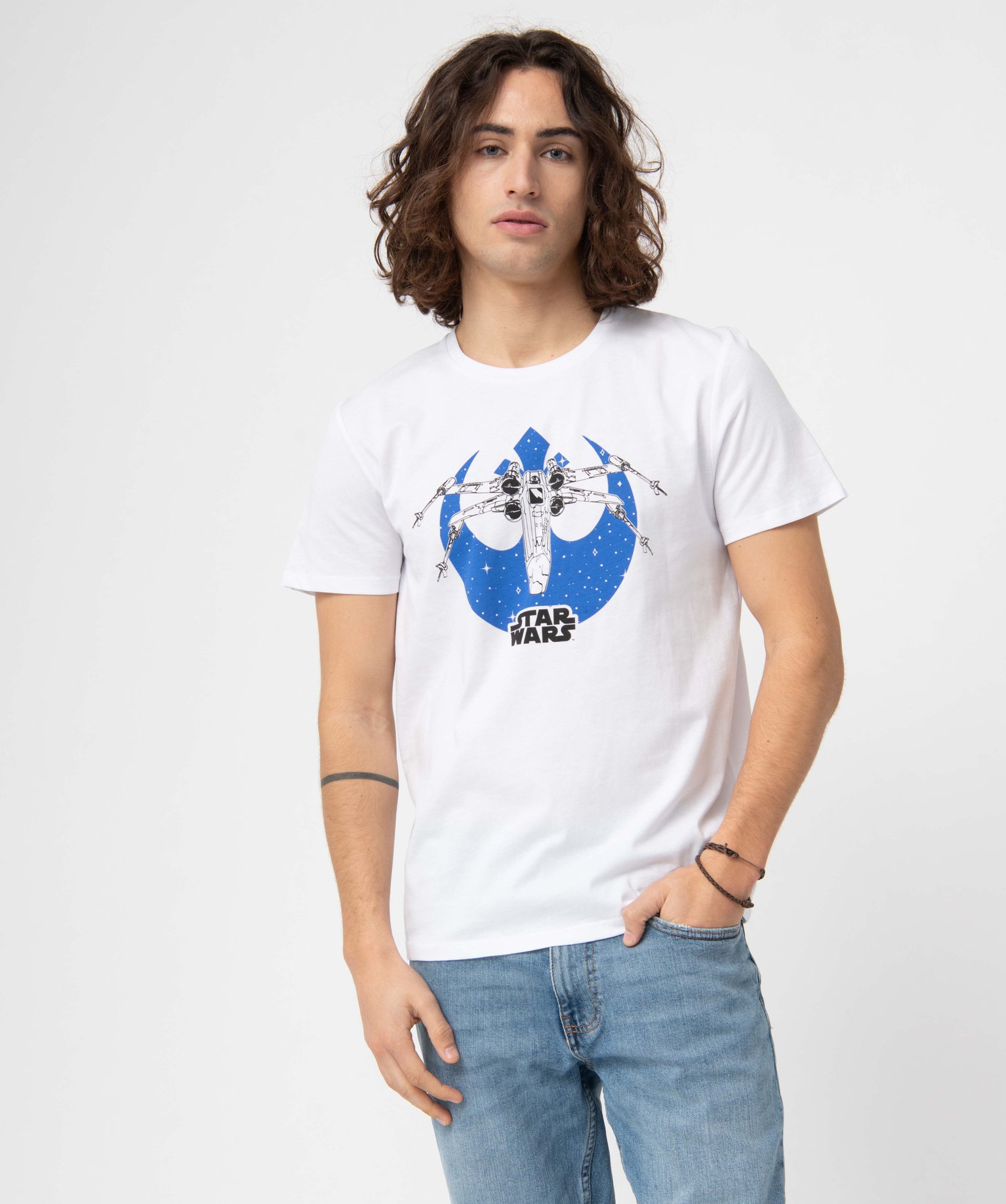 Tee-shirt homme à manches courtes et motif - Star Wars blanc | GEMO
