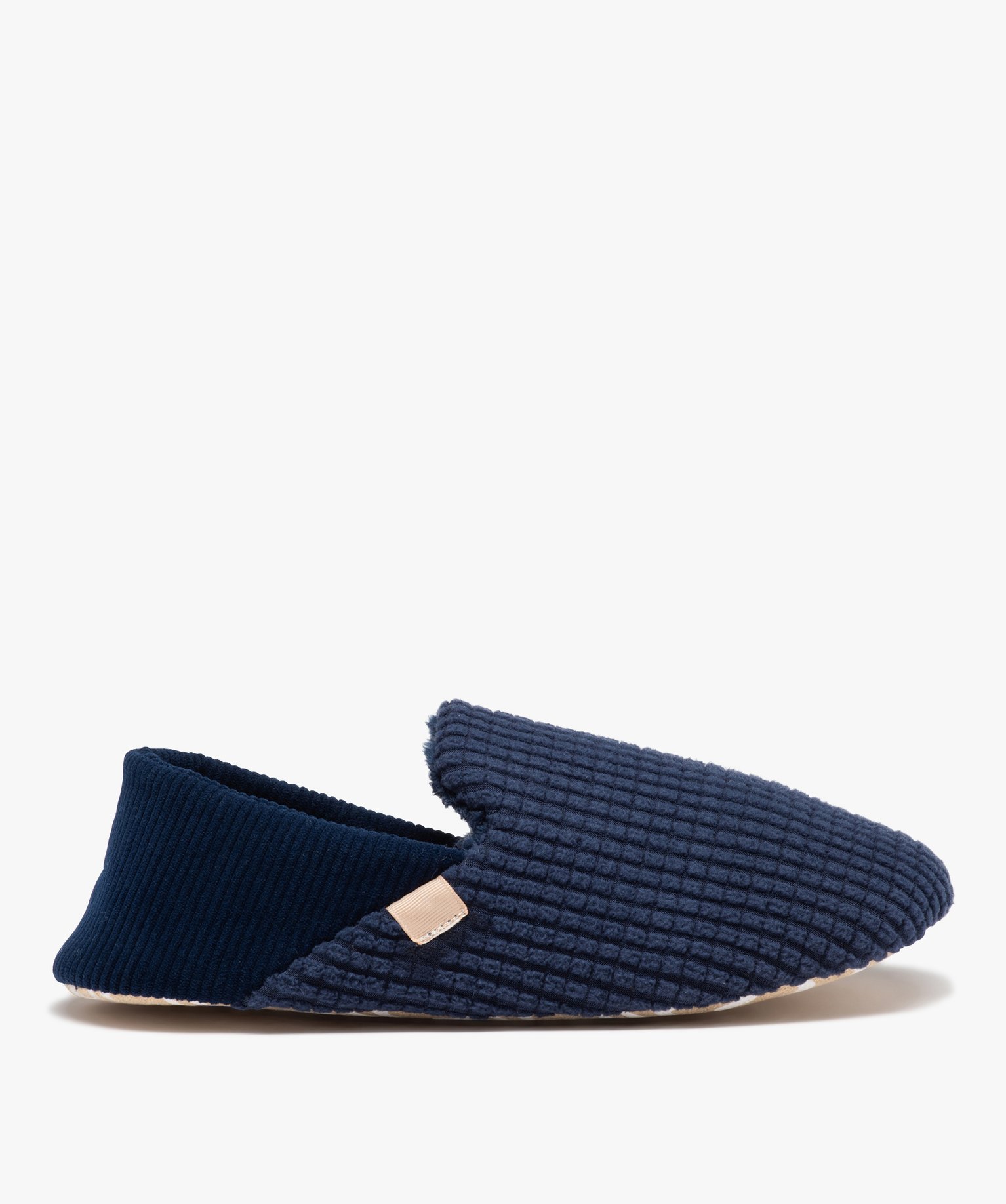 Chaussons homme pantoufles confort unis en velours divers | GEMO