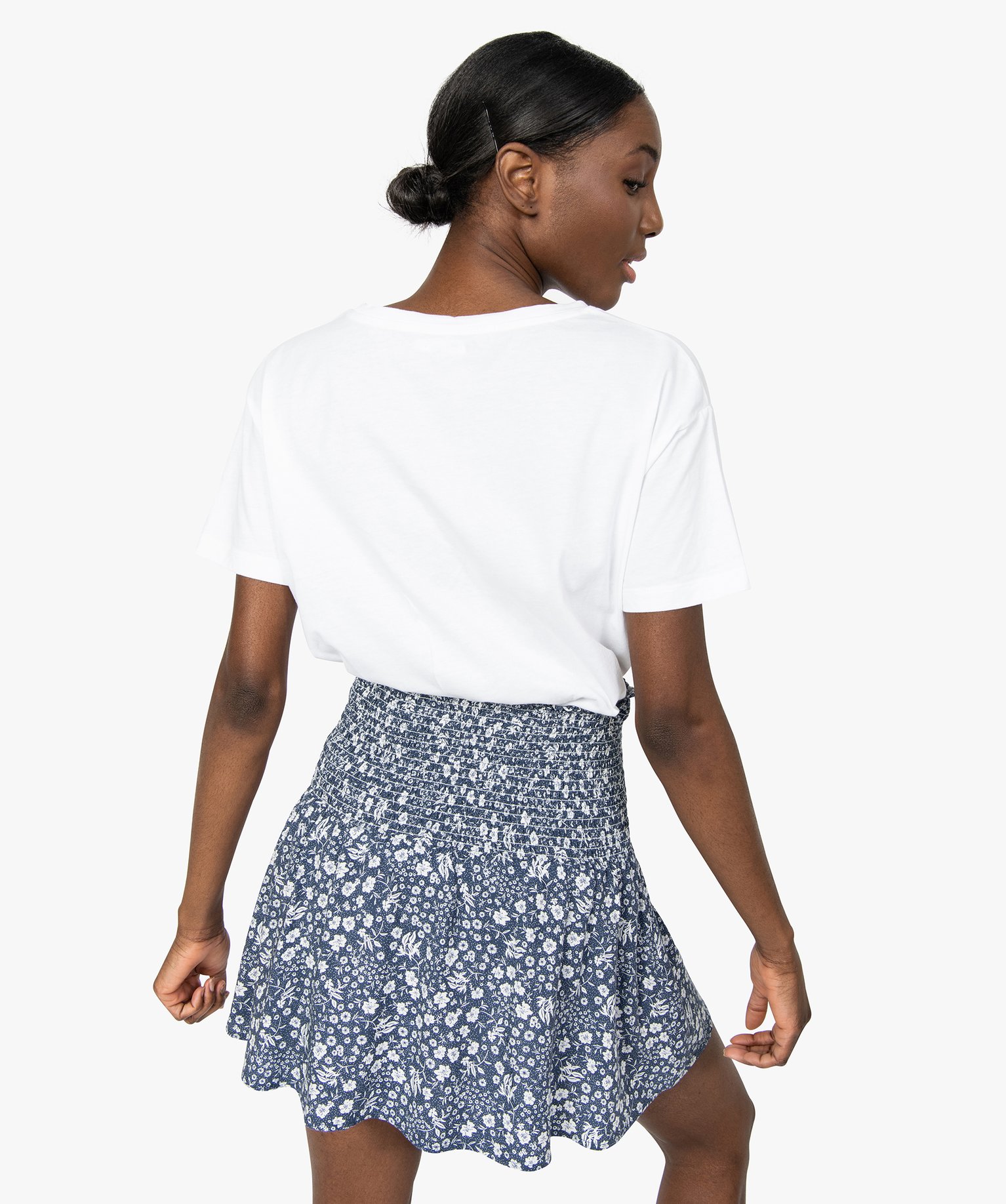 Tee-shirt femme avec motif mère fille et strass imprime | GEMO