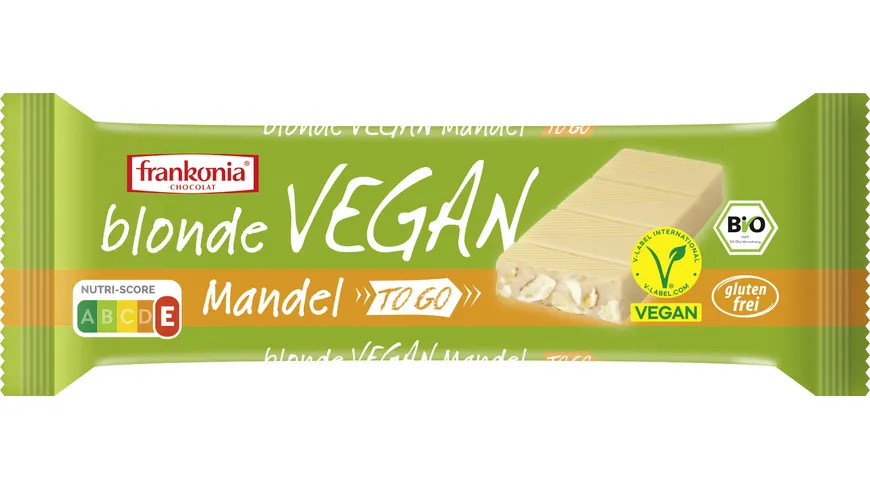Frankonia Veganer Blonder Mandel Kakao Riegel mit Reispulver 40g 40 g