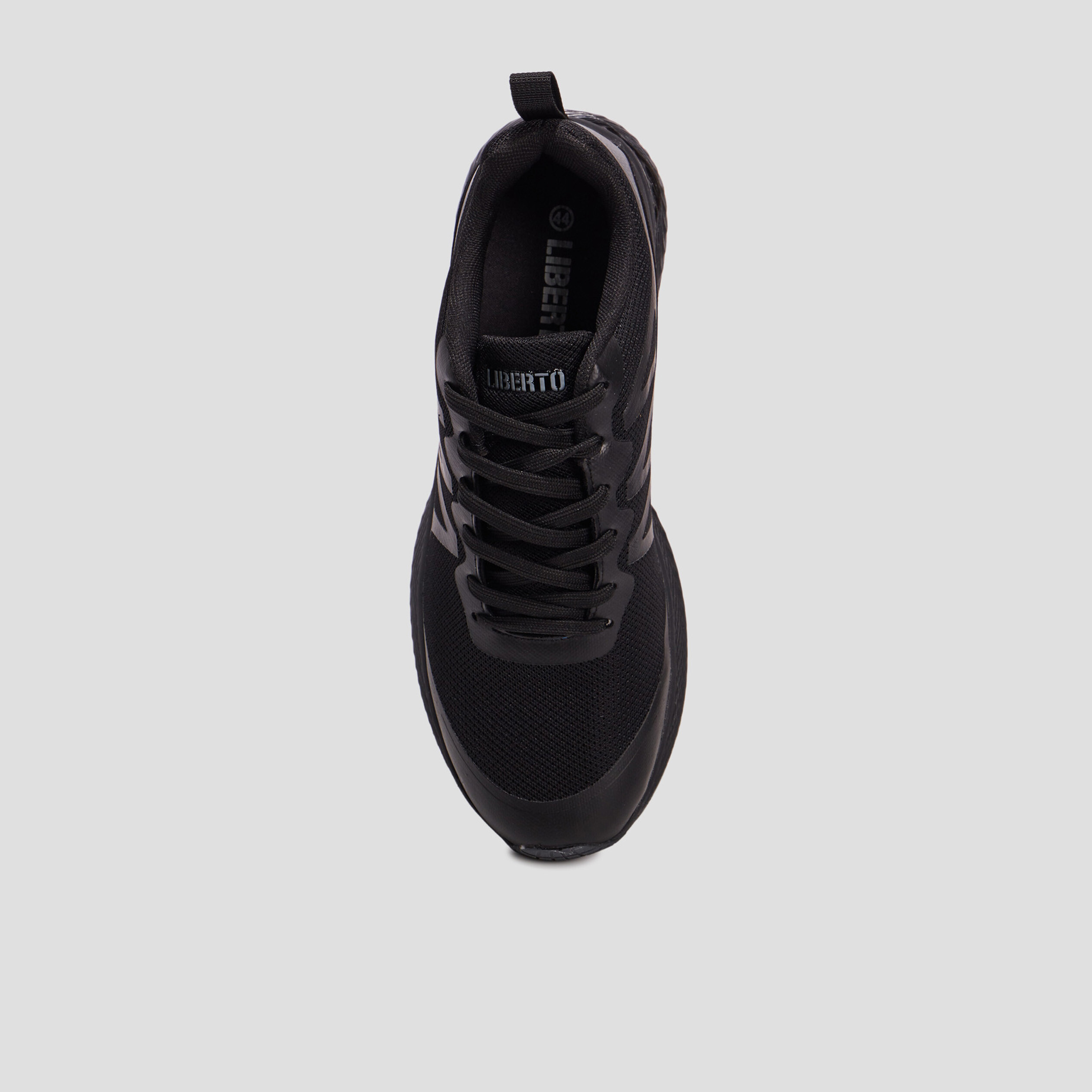 Baskets running à lacets Liberto noir homme | La Halle