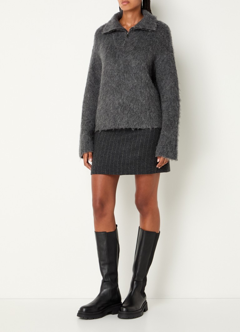 Maglione Modström Kane in misto lana d'alpaca con mezza zip