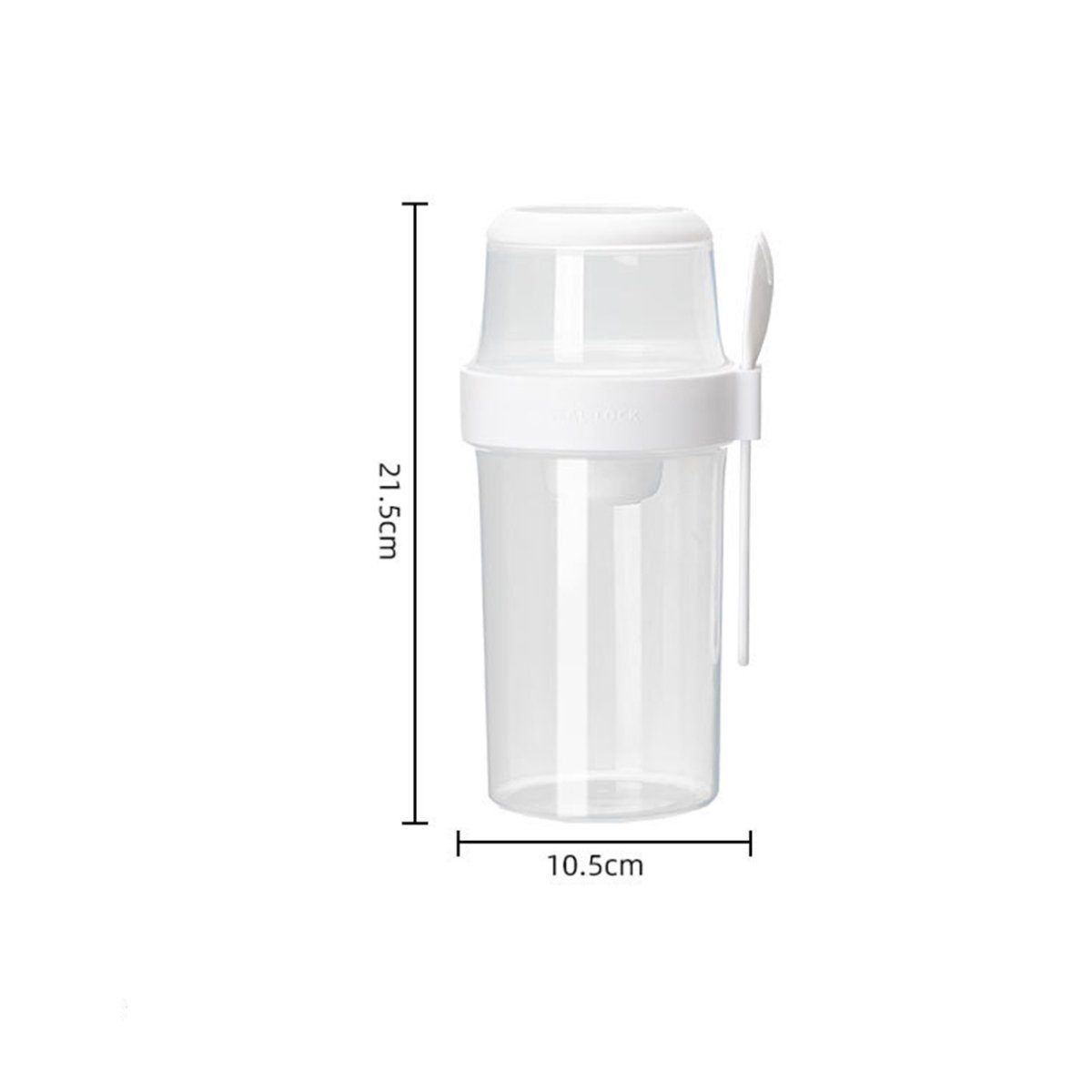 JedBesetzt Joghurtgläser Müslibecher to go,mit Dressingbehälter,310ml+760ml