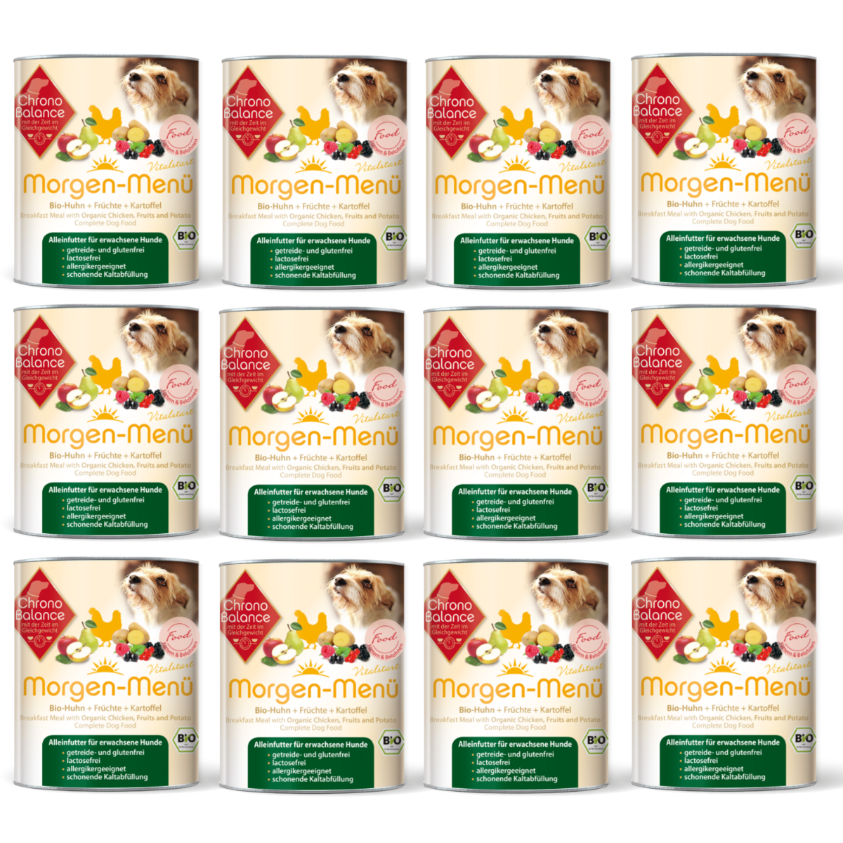 ChronoBalance Hundenassfutter ChronoBalance Morgen Menü Huhn mit Früchten und Kartoffeln