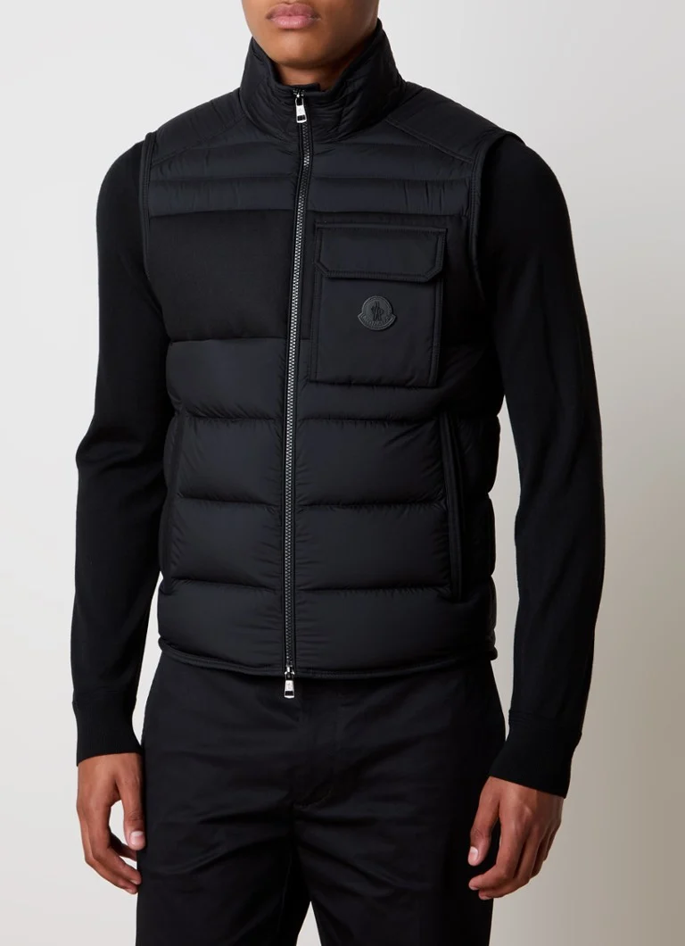 Colete acolchoado Moncler Estagnous com bolsos com zíper.