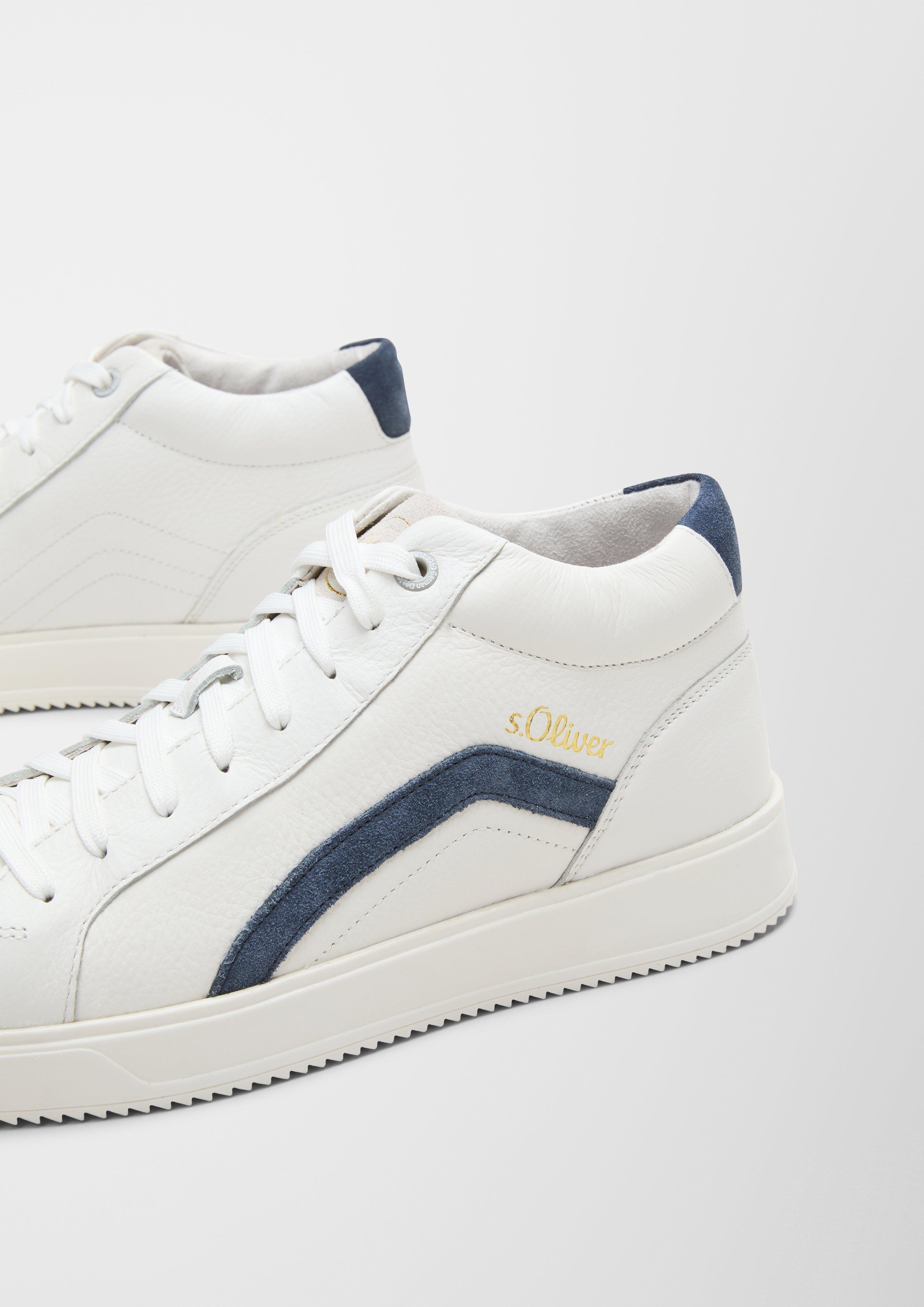 Leder-Sneaker mit Kontrast-Details  6007269-100