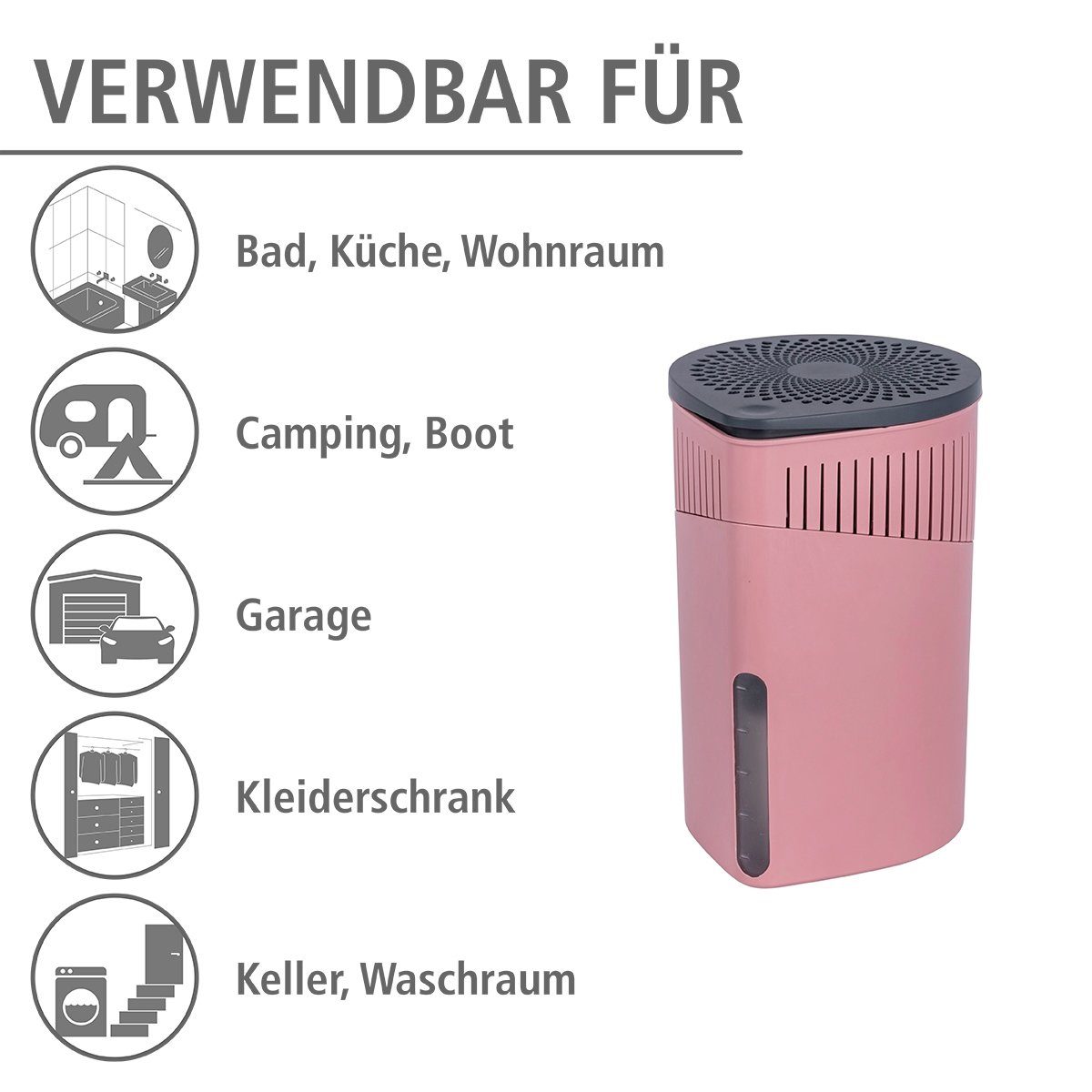 WENKO Luftentfeuchter Drop, für 80 m³ Räume, 1 x 1000 g