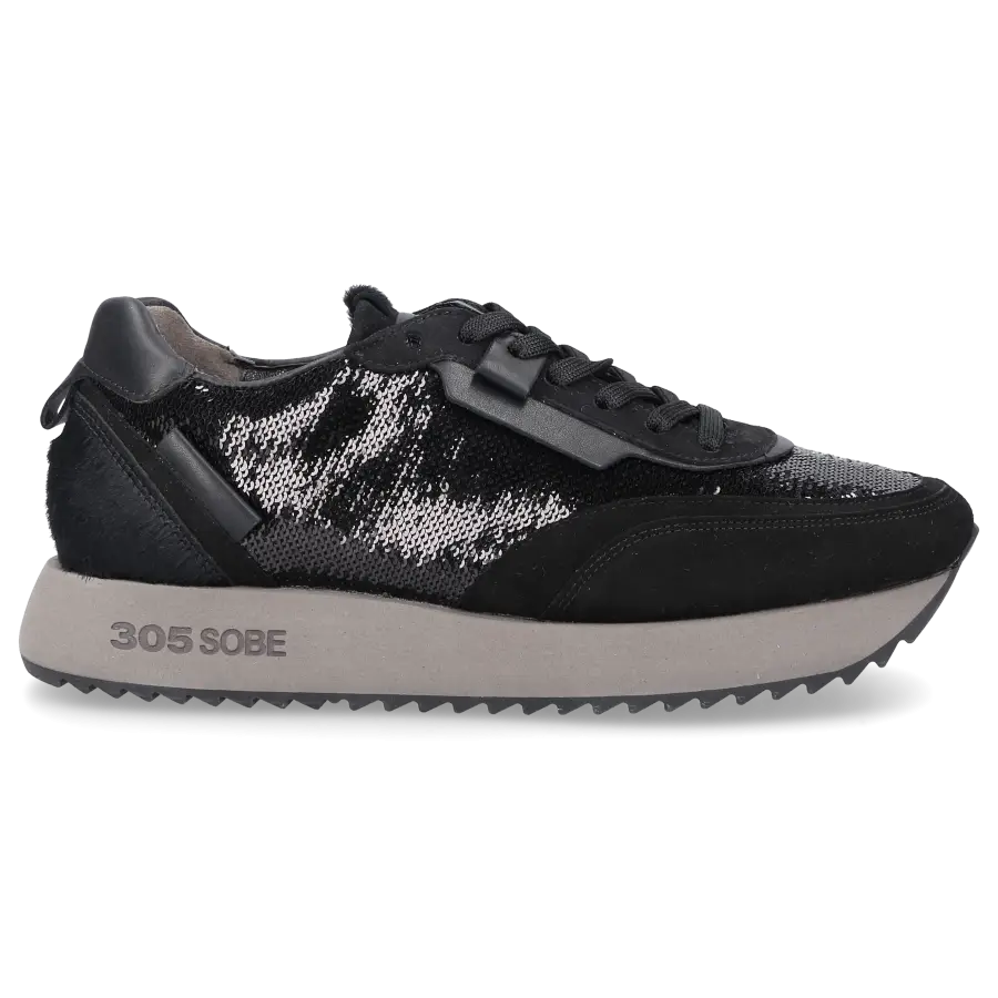 305 SOBE - Sneaker low LAGUNA Kalbsleder - schwarz