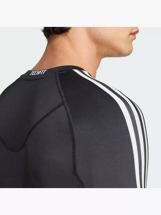 adidas TECHFIT Compression Training 3-Streifen Longsleeve