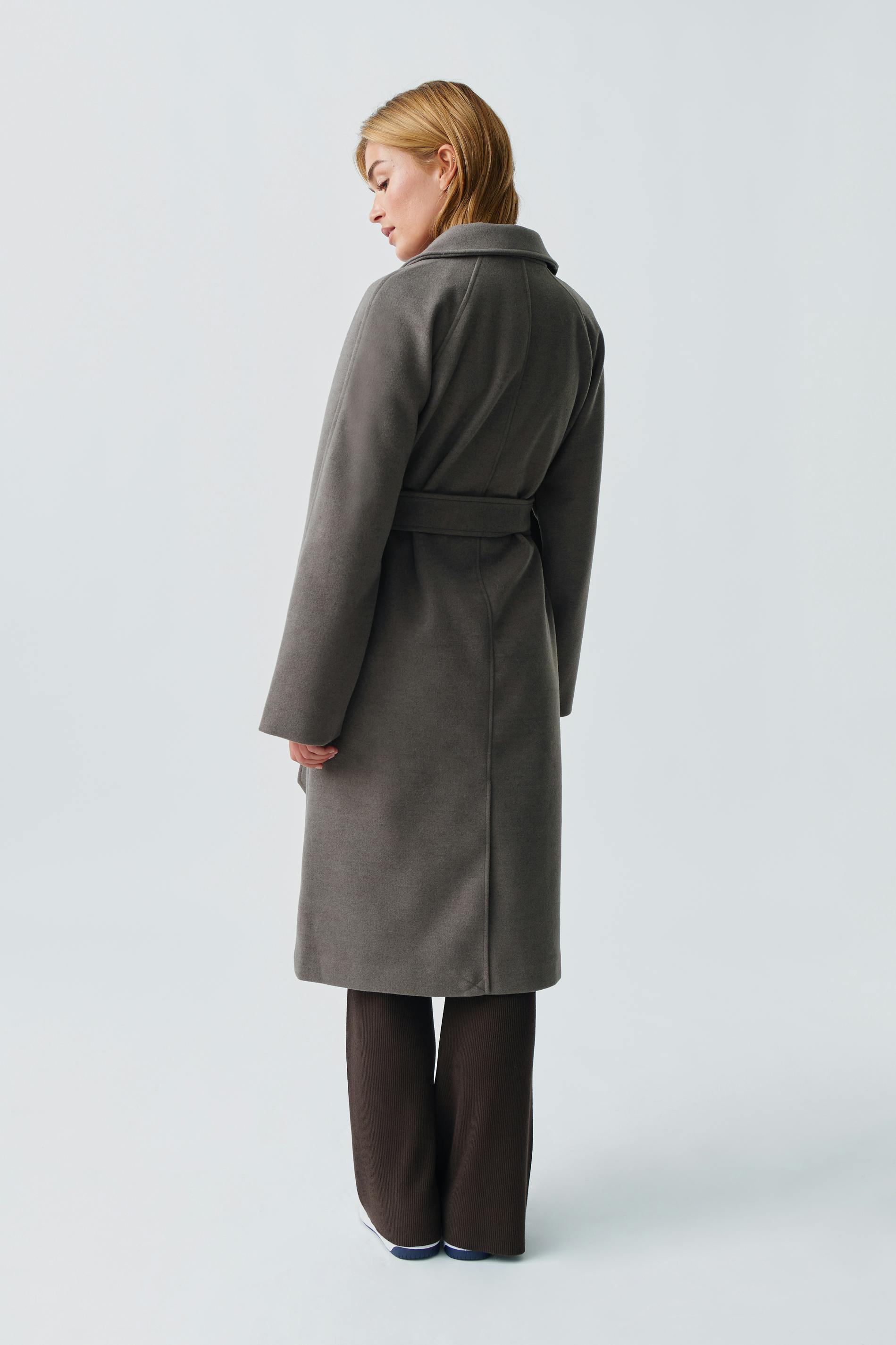 Belted long coat