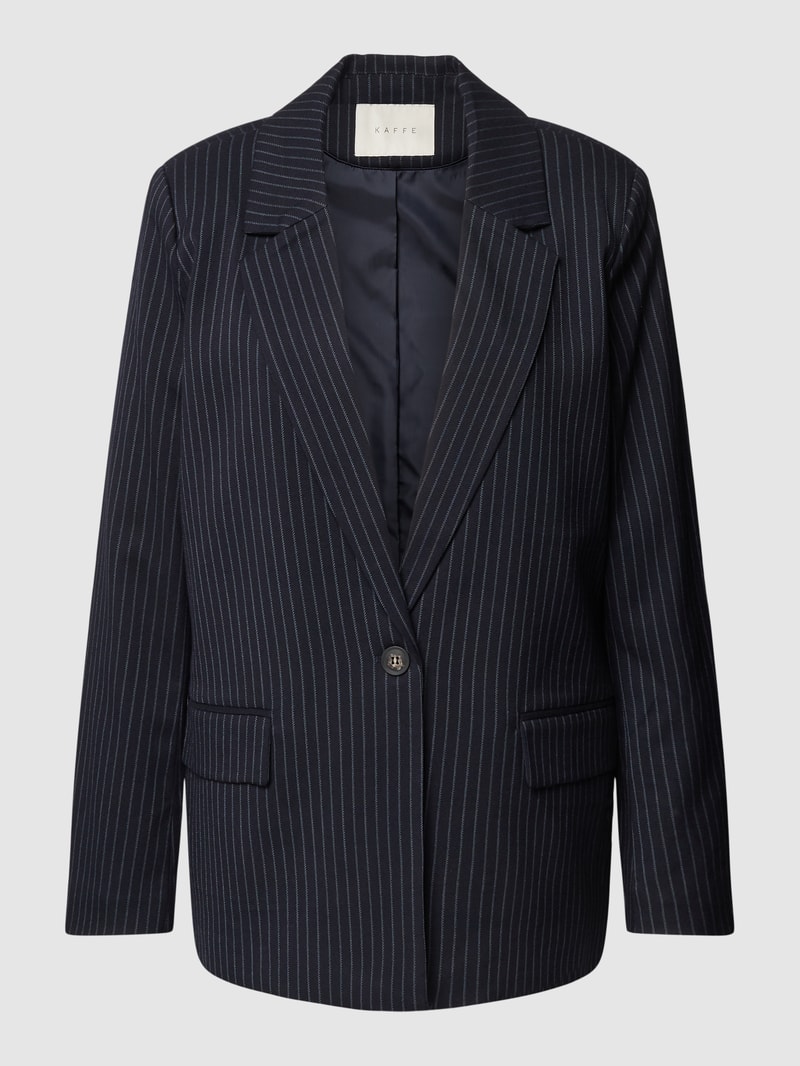 Blazer mit Streifenmuster Modell 'Marley' in marineblau