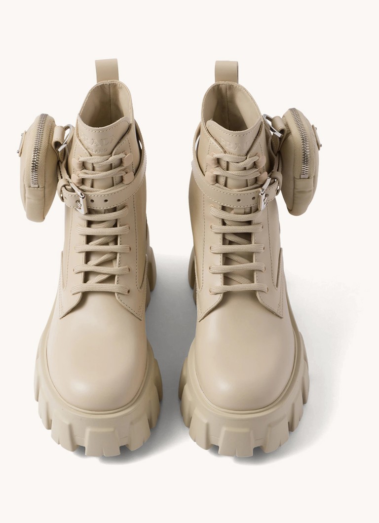 Prada  Biker boot van leer