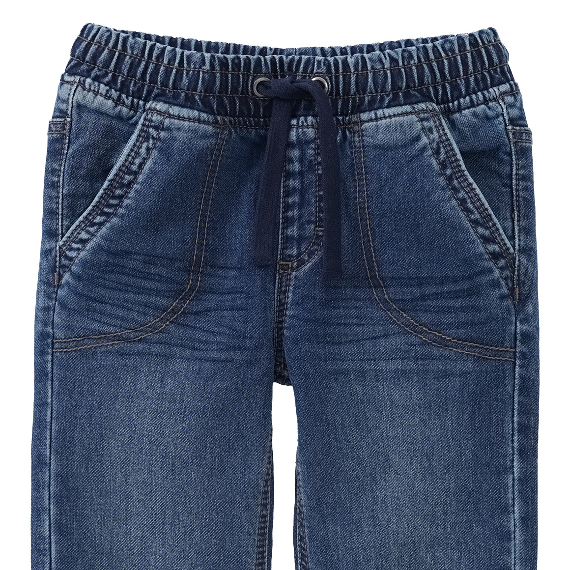 Jungen Pull-on-Jeans mit Tunnelzug