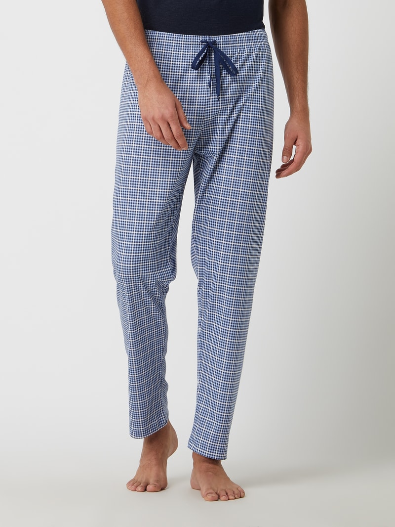 Pyjama-Hose mit Karomuster in hellblau