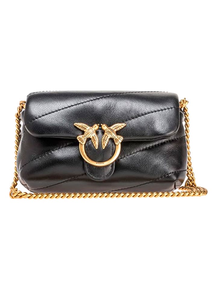 Pinko Leder-Umhängetasche in Schwarz - (B)14 x (H)8 x (T)4 cm günstig kaufen onesize