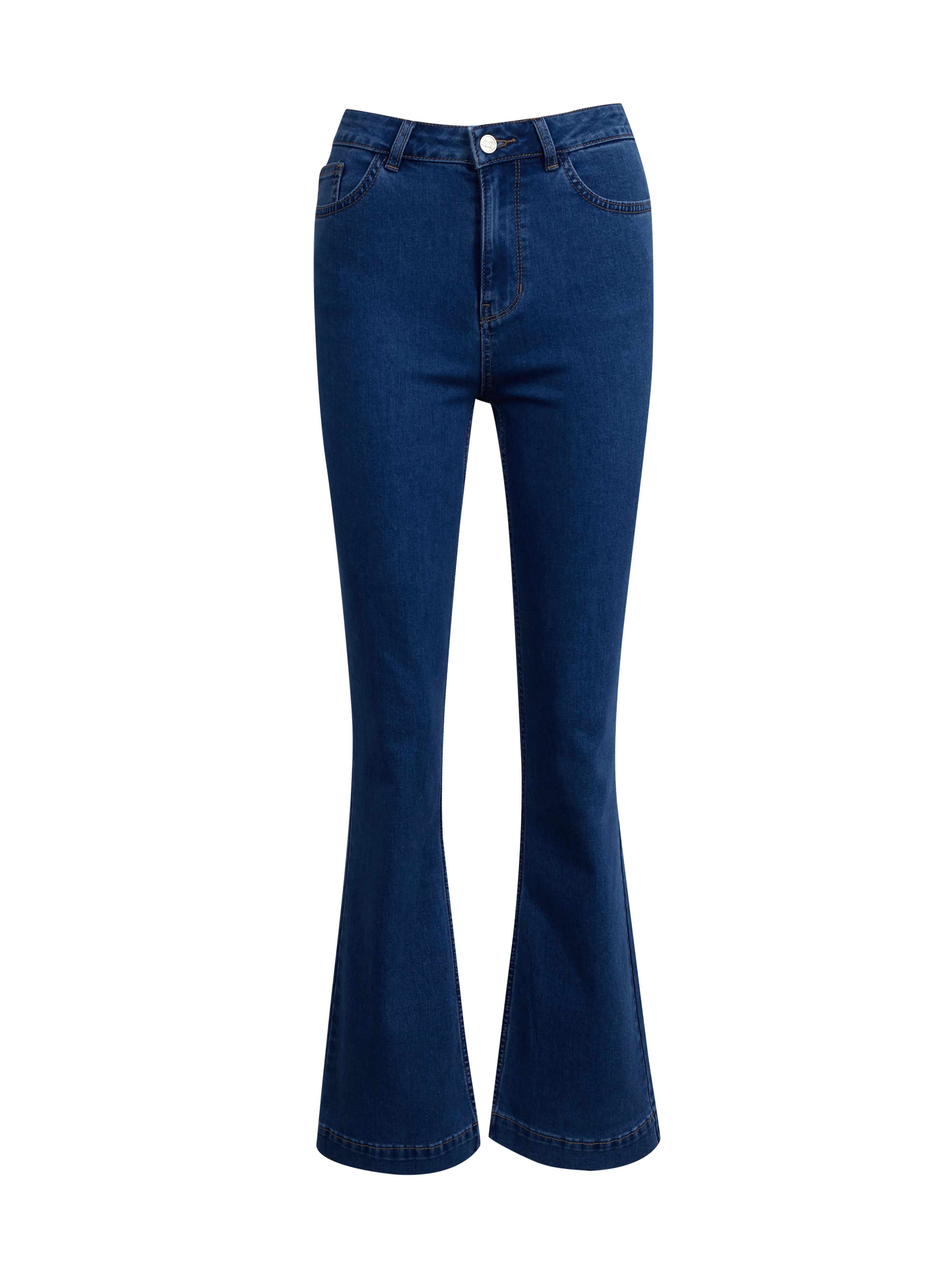 Dunkelblaue Damenjeans mit ausgestellter Passform ORSAY