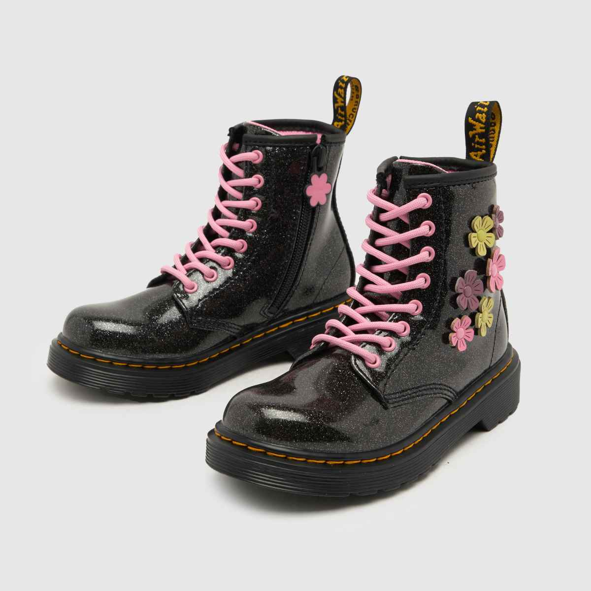 Dr. Martens fekete 1460 csillogós lányka junior csizma