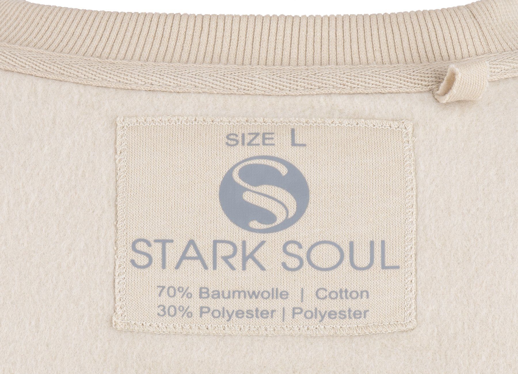 Stark Soul® Sweatshirt Herren Sweatshirt Rundhals-Sweater - Pullover, Innen angeraut