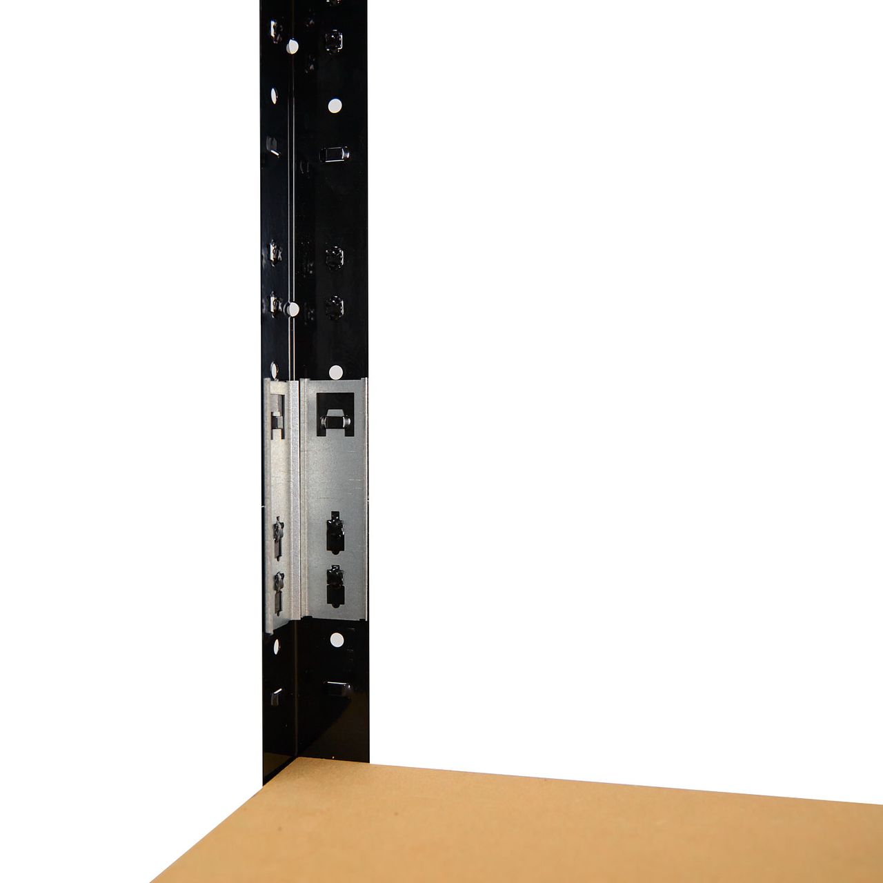 Shelfplaza BLACK 200x75x40cm Schwerlastregal in schwarz mit 6 Böden
