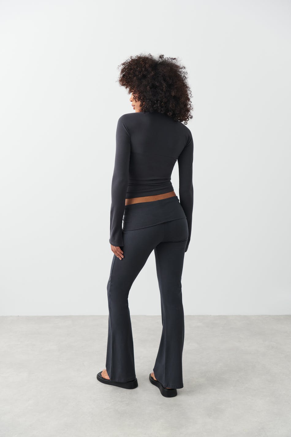 Soft touch folded trouser