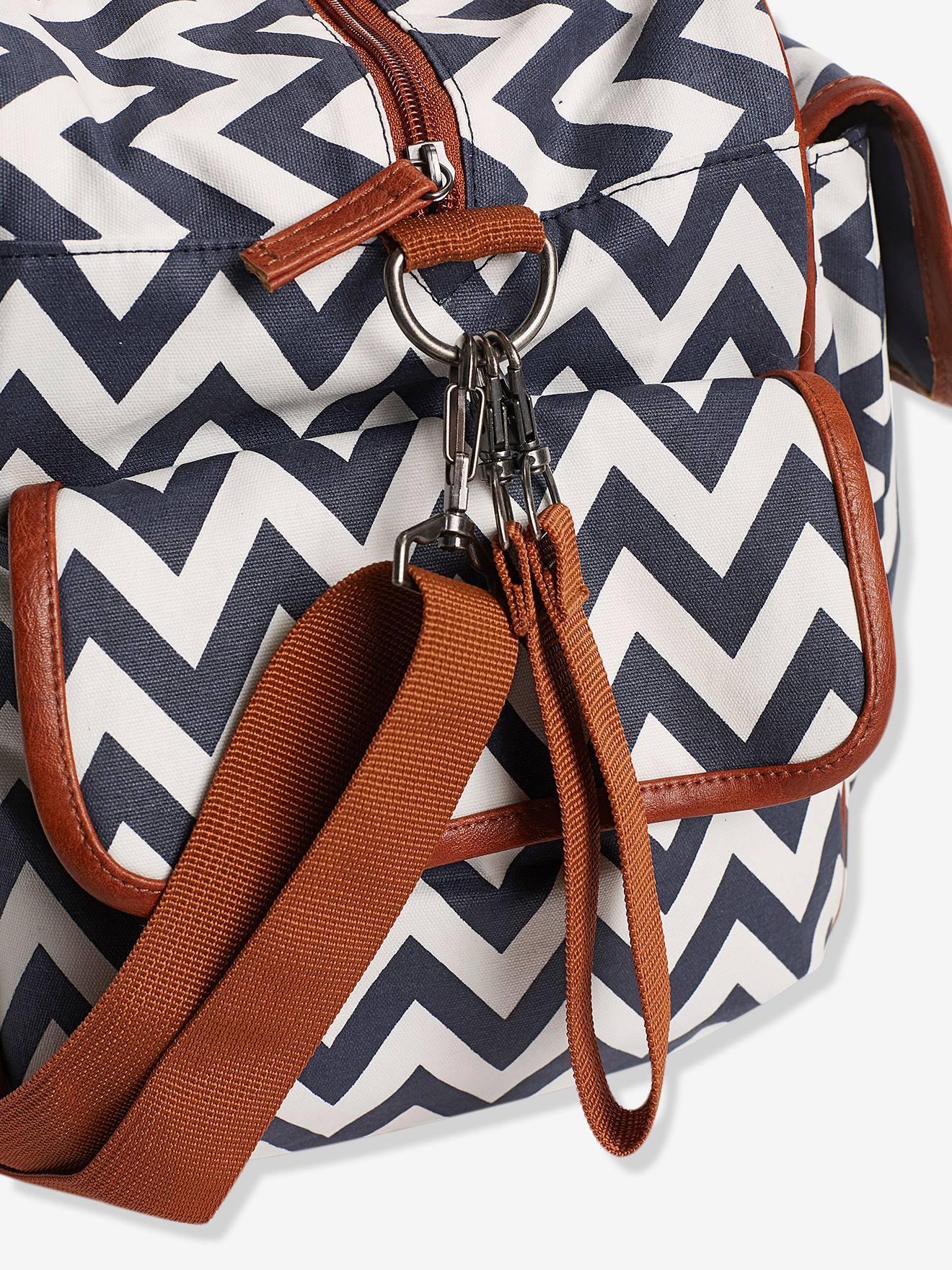 Sac à langer Journée multipoches vertbaudet imprimé chevrons