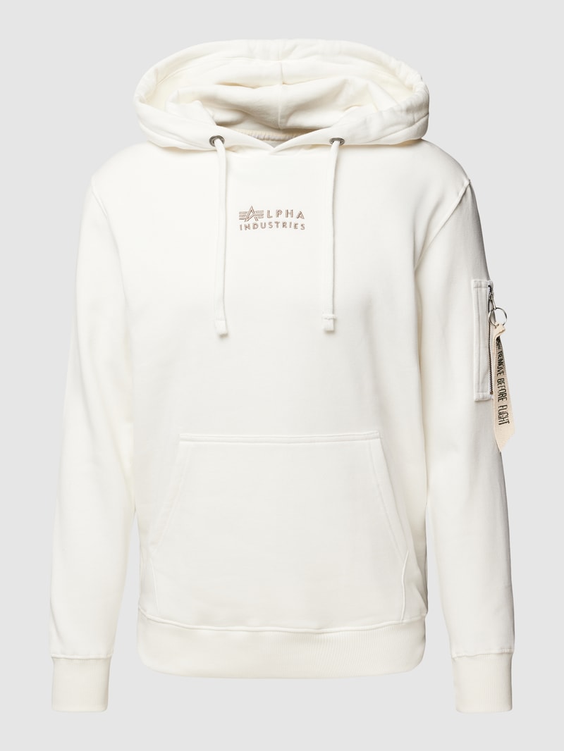 Hoodie mit Känguru-Tasche in offwhite