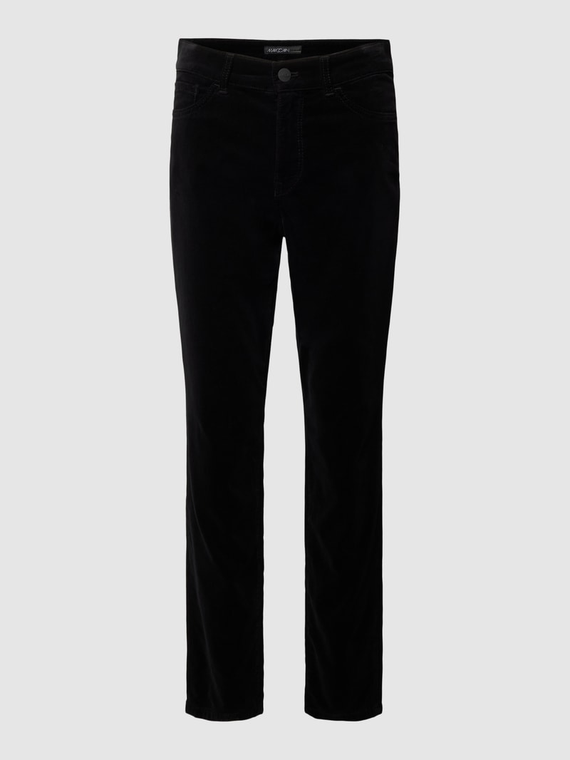 Slim Fit Hose in unifarbenem Design in schwarz