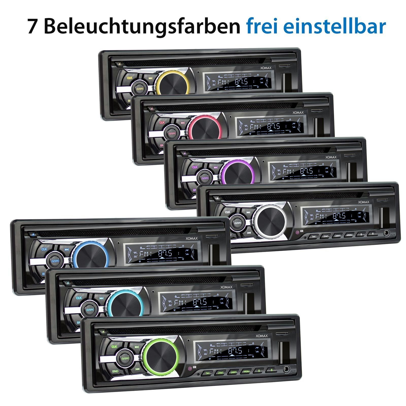 XOMAX XM-CDB623 Autoradio mit CD Player, Bluetooth, USB, SD, AUX-IN, 1 DIN Autoradio