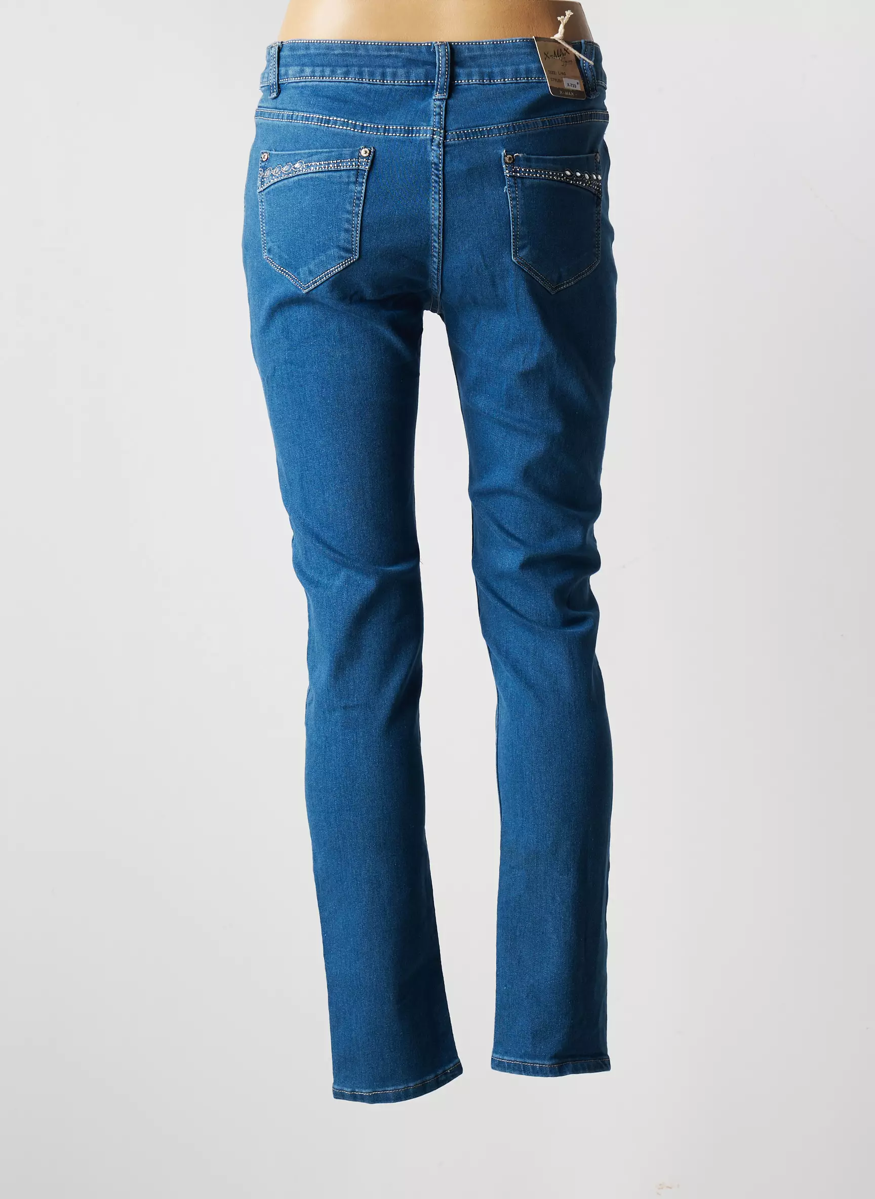 X Max Jeans Coupe Slim Femme couleur bleu