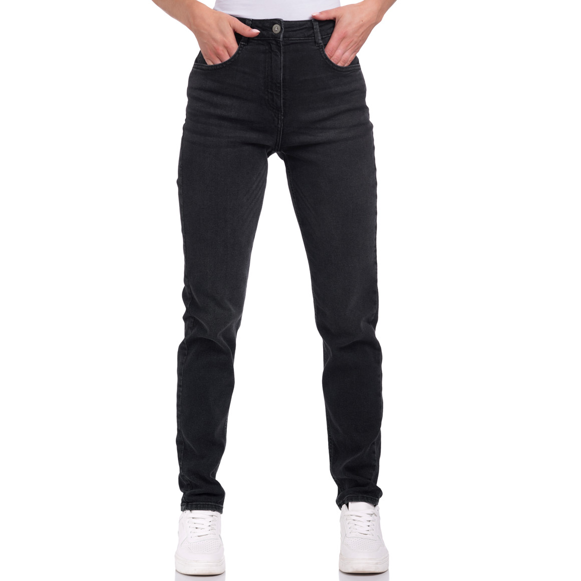 Damen Mom-Jeans mit Usd-Waschung