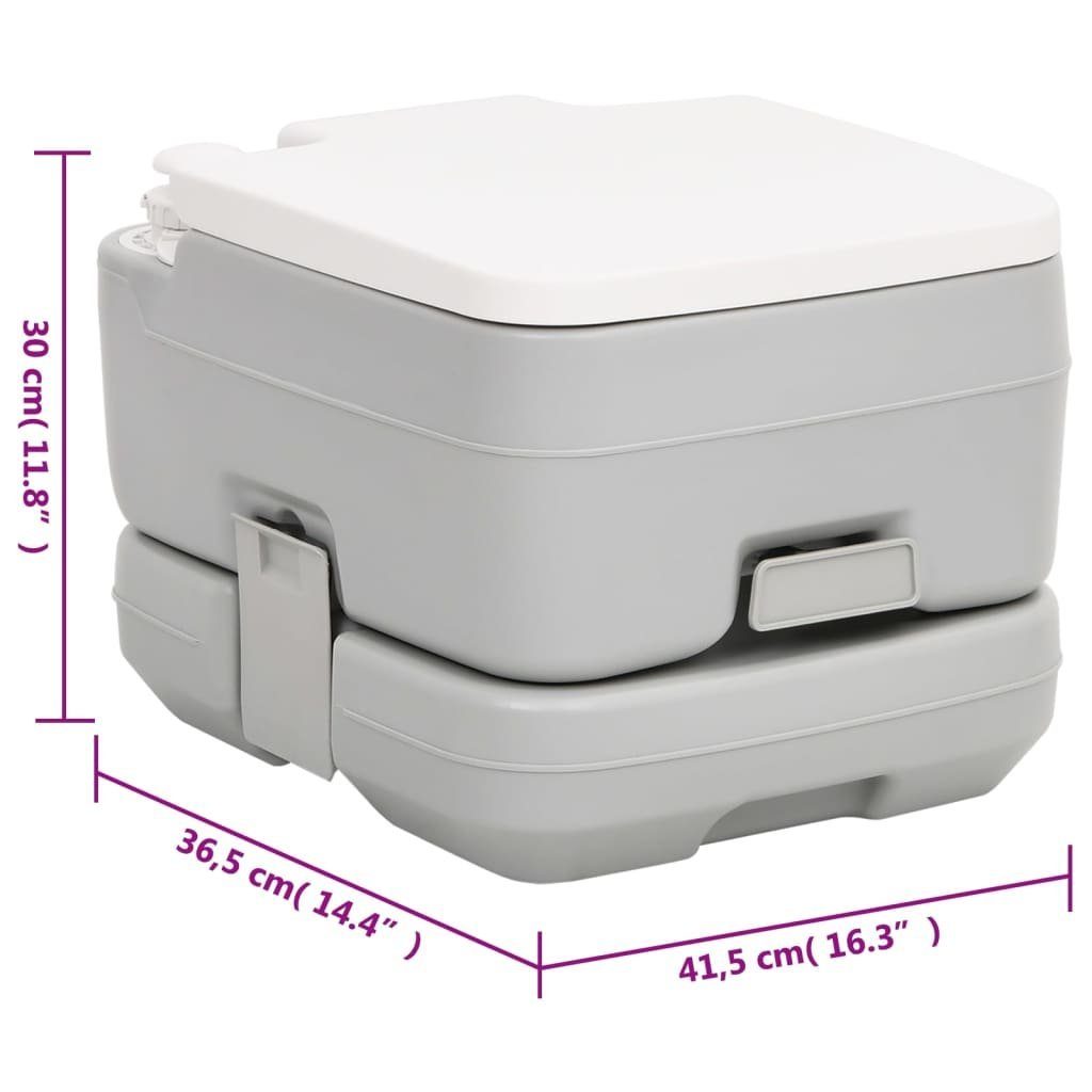 vidaXL Campingtoilette Tragbare Campingtoilette mit Waschbecken