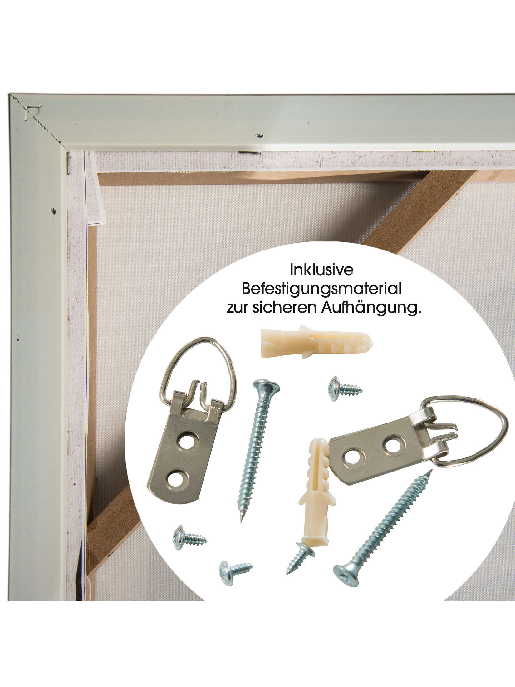 Farne Leinwand-Druck-handbemalt, Schwarz/Weiss