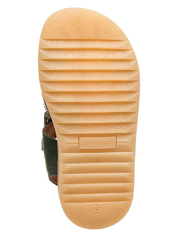 POM POM Leder-Sandalen in Grün günstig kaufen 25